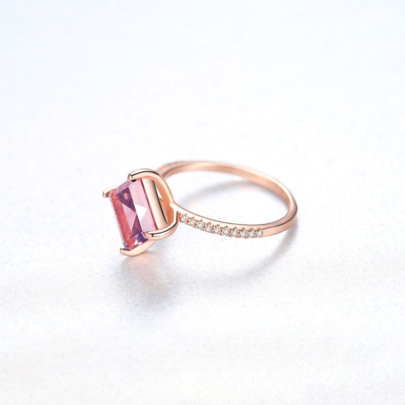 925 SILVER morganite RING