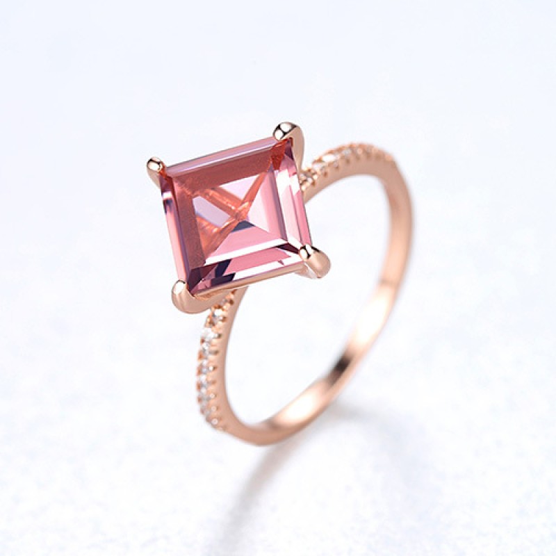 925 SILVER morganite RING