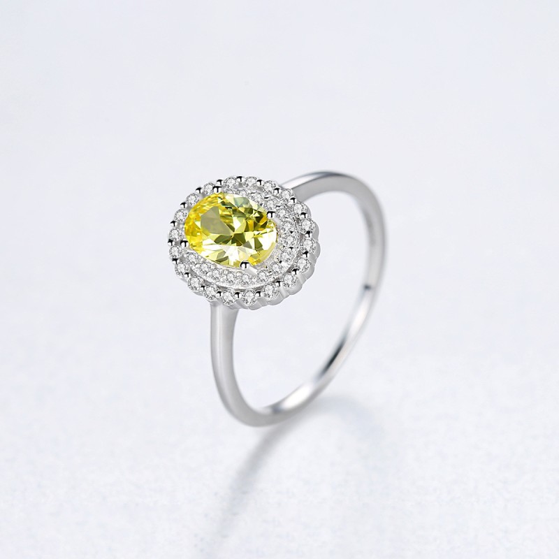 925 SILVER Citrine ring