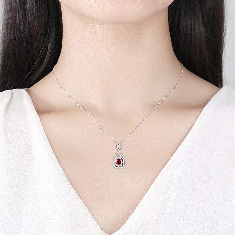 925 silver quadrate necklace