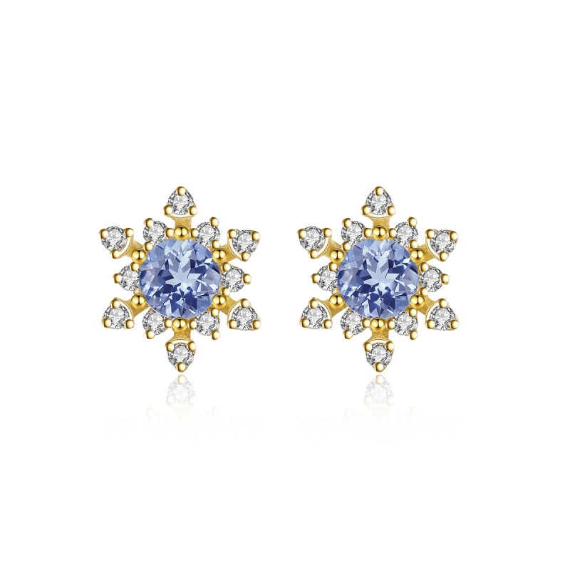 925 silver flower earrings