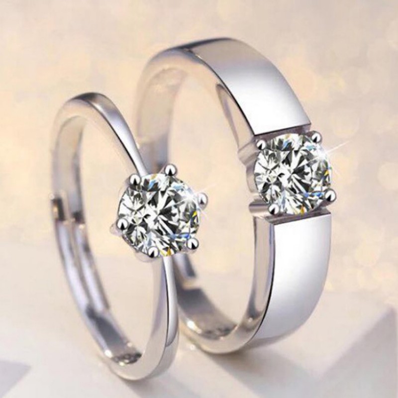 925 SILVER COUPLE RINGS engagement ring