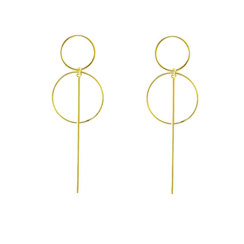 SILVER EARRINGS GOLD PLATED DROP EARRING