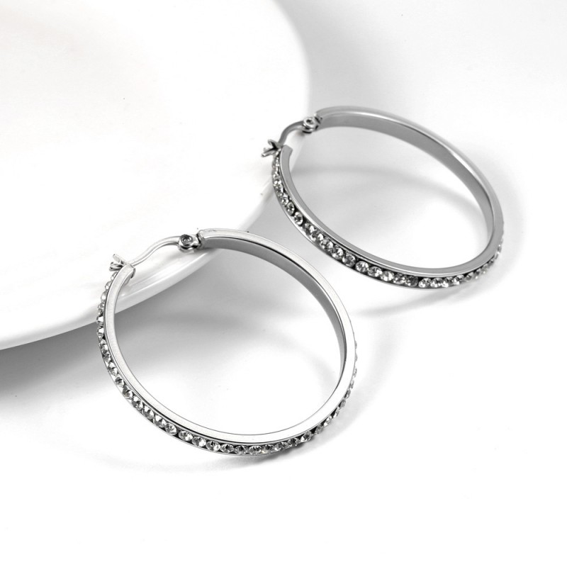 big earrings hoops stainless steel 