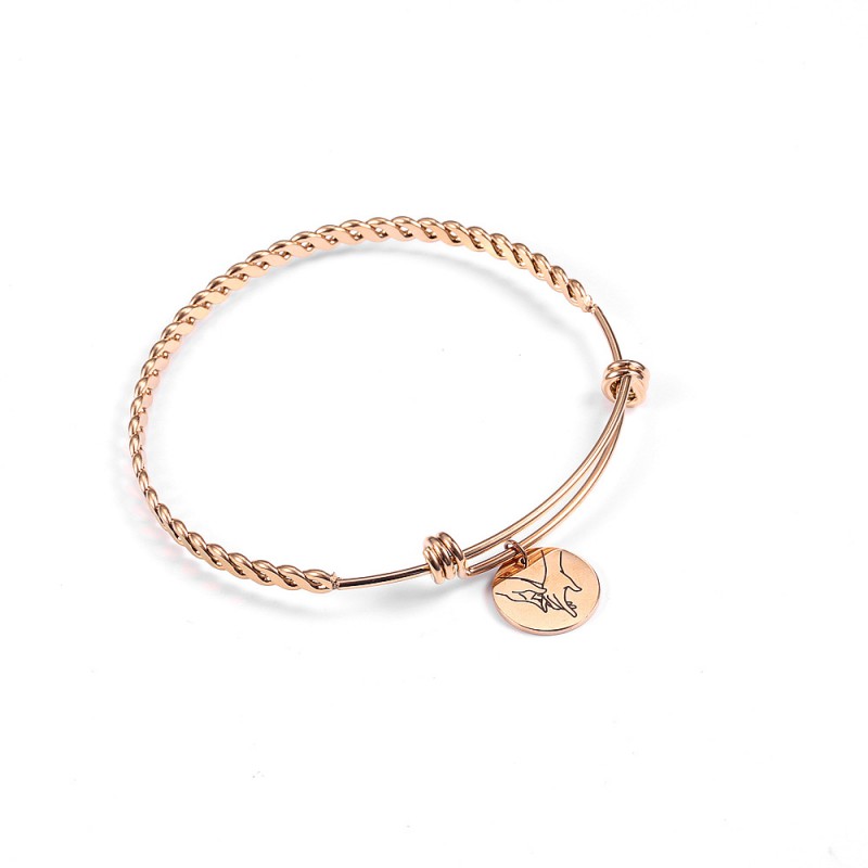 size adjustable bangle stainless steel gold plated