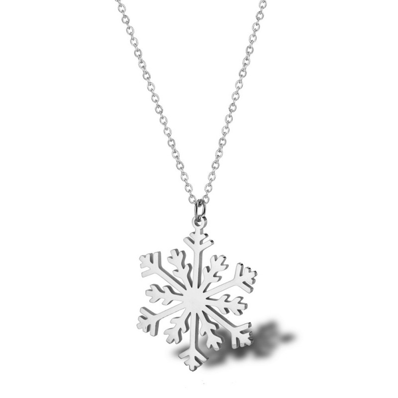 stainless steel snowflake pendant