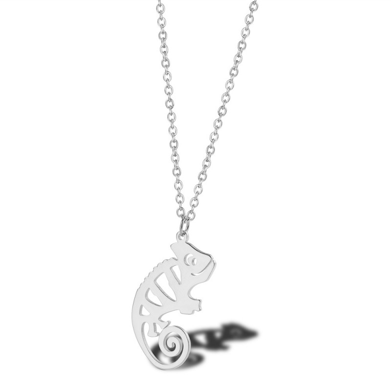 ANIMAL PENDANT GECKO STAINLESS STEEL NECKLACE