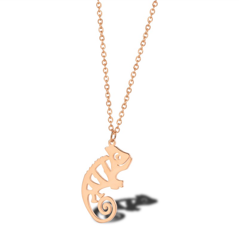 ANIMAL PENDANT GECKO STAINLESS STEEL NECKLACE