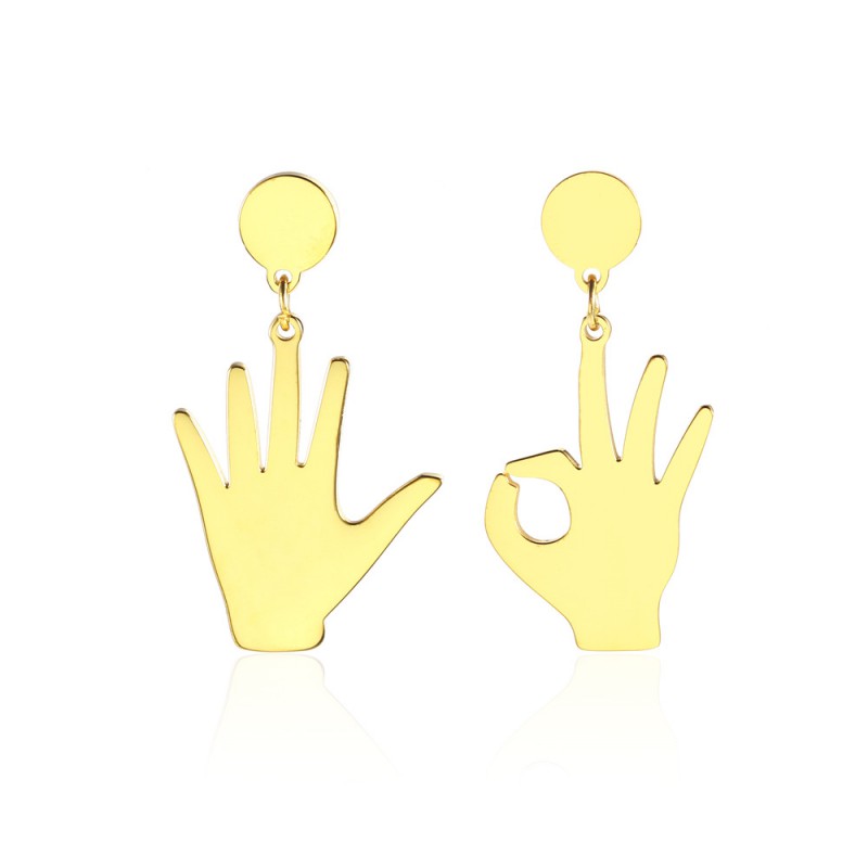 Stainless Steel Sign Language Earrings