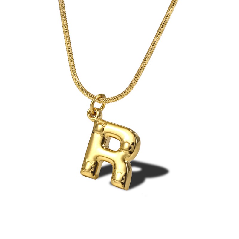 Name necklace personalise alphabet stainless steel pendant 