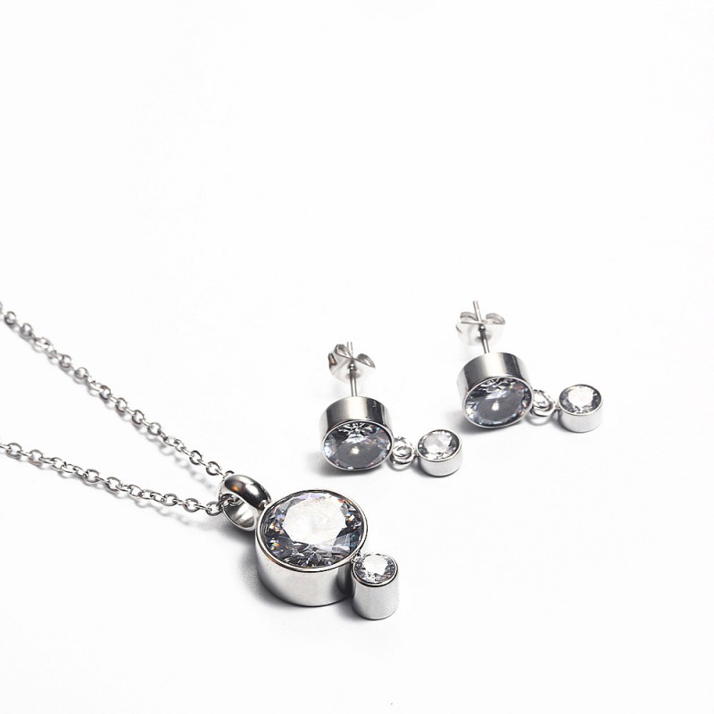 stainless steel jewelry sets earrings necklace