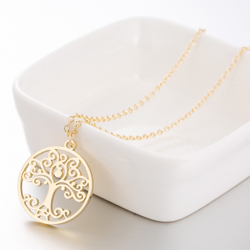 stainless steel love tree necklace