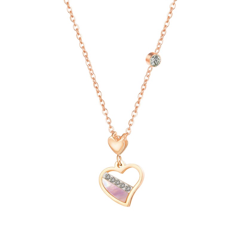 stainless steel heart necklace