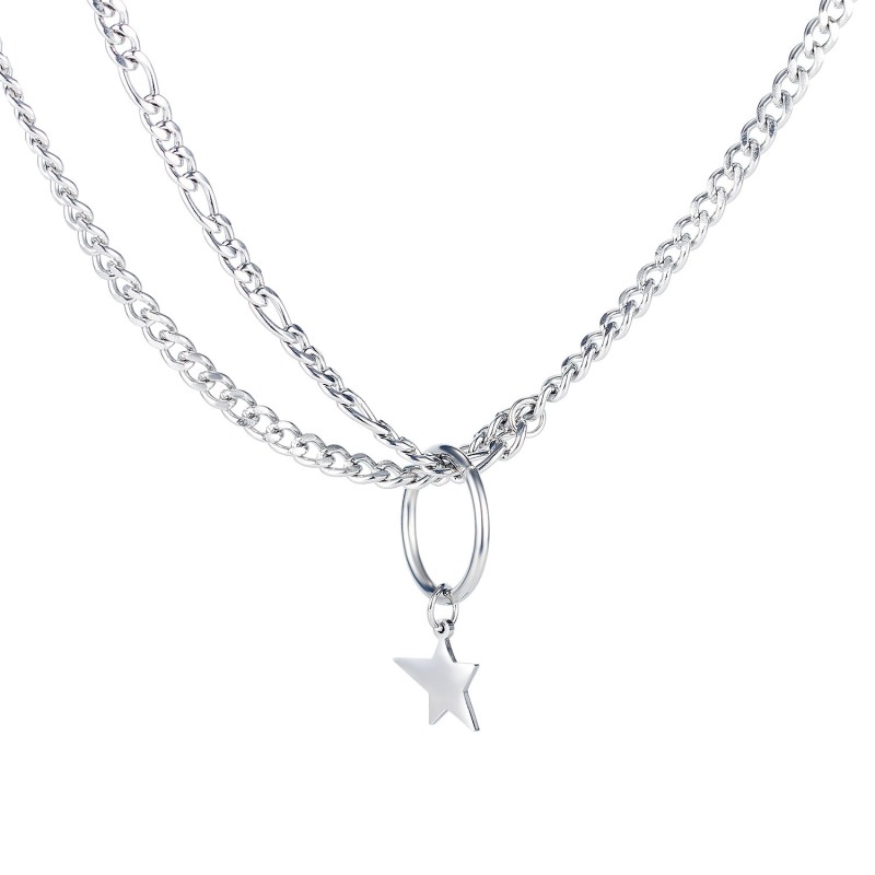 stainless steel  pentagram necklace