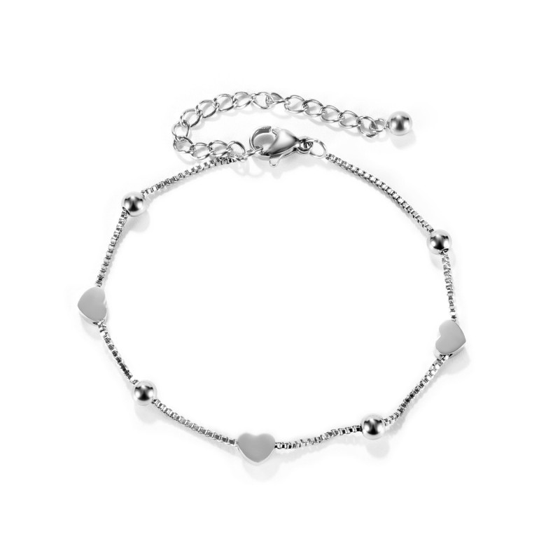 stainless steel heart bracelet