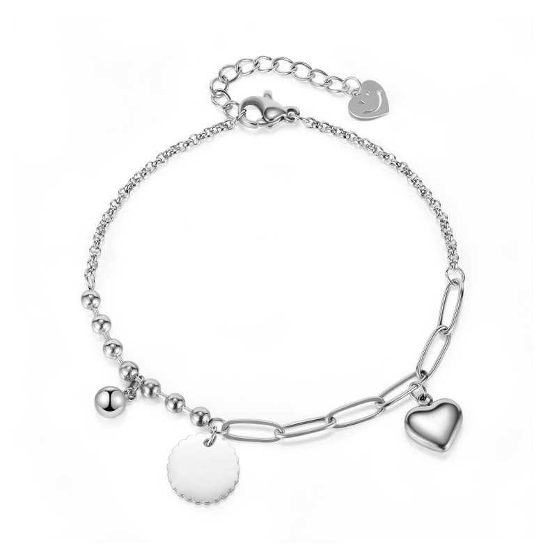 stainless steel heart bracelet