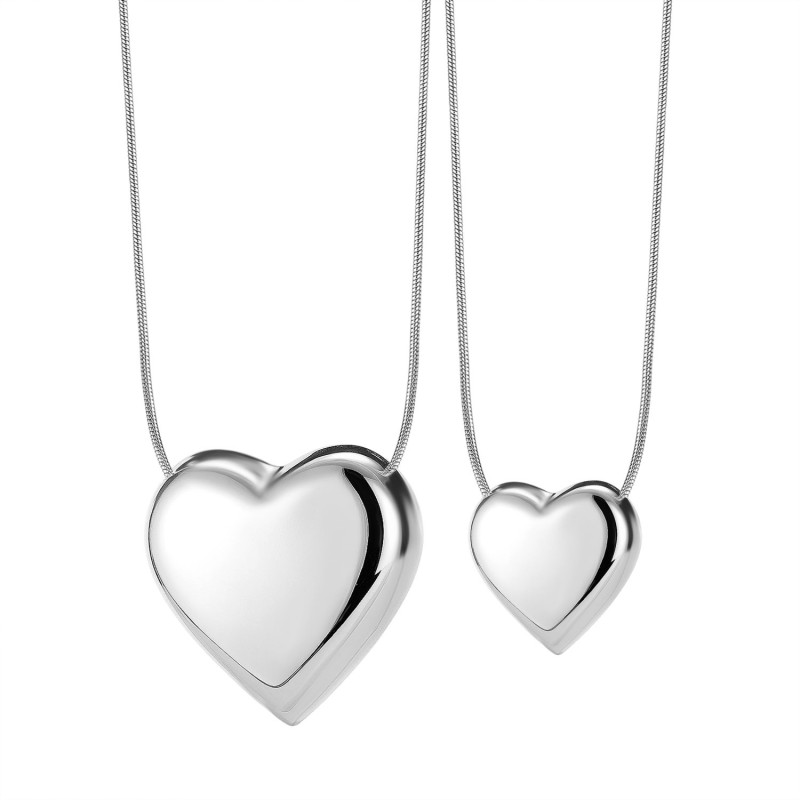 stainless steel heart necklace