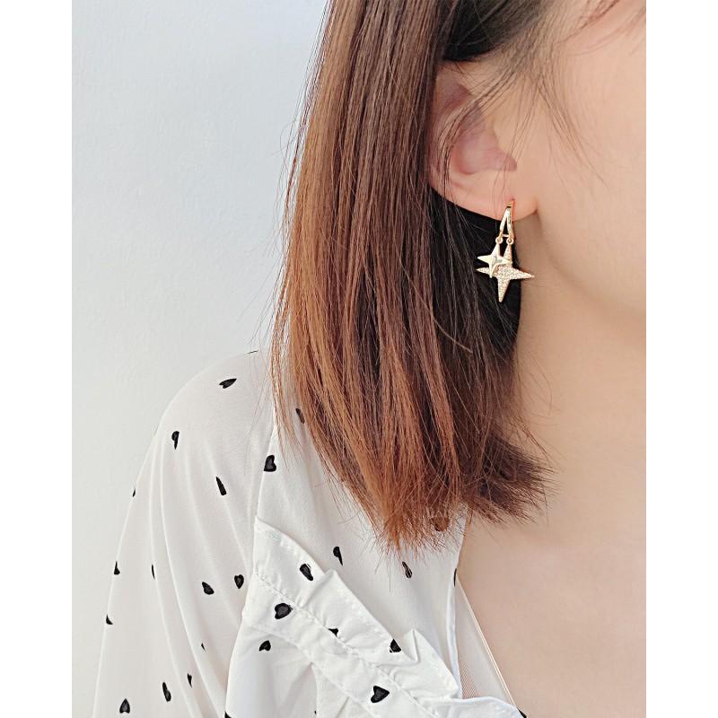 stainless steel star earrings