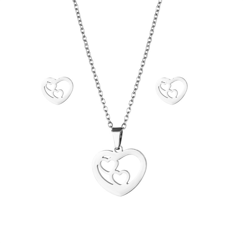 stainless steel heart necklace