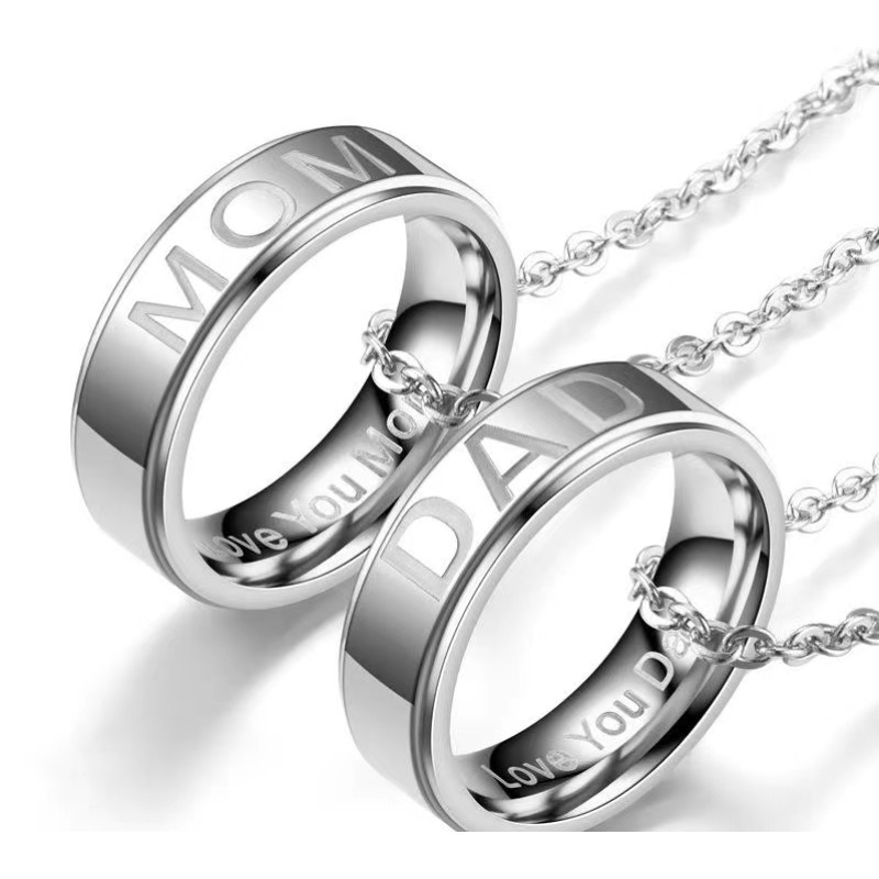 stainless steel circle Mother's Day Style necklace