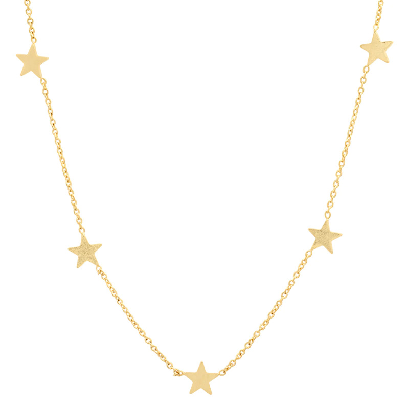 stainless steel 18k gold plating star necklace