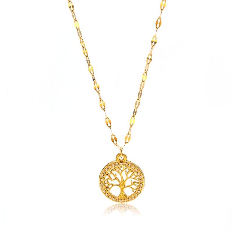 stainless steel love tree necklace