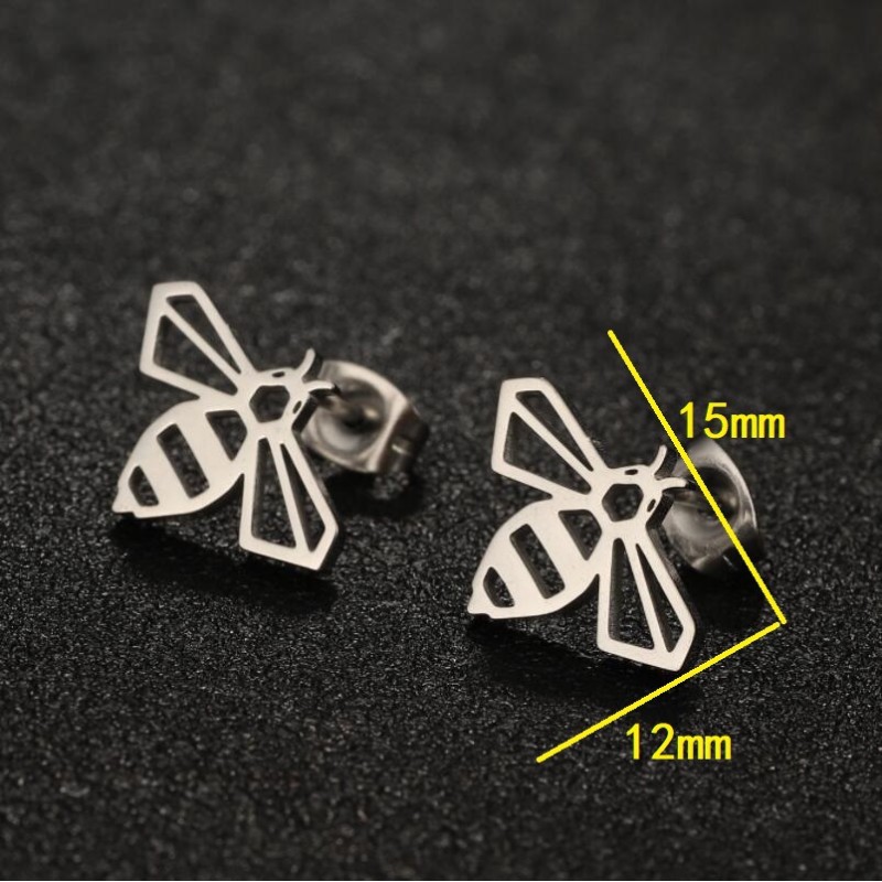 stainless steel animal earrings