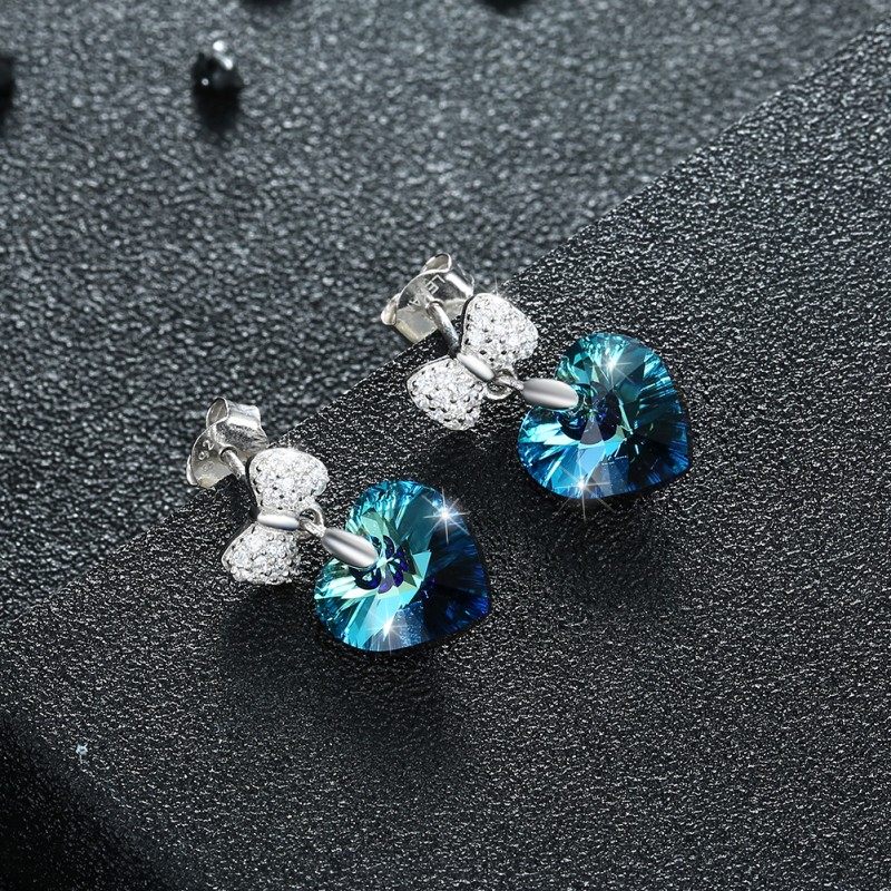 925 silver earrings with swarovski element