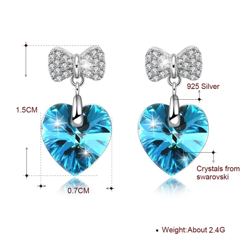 925 silver earrings with swarovski element