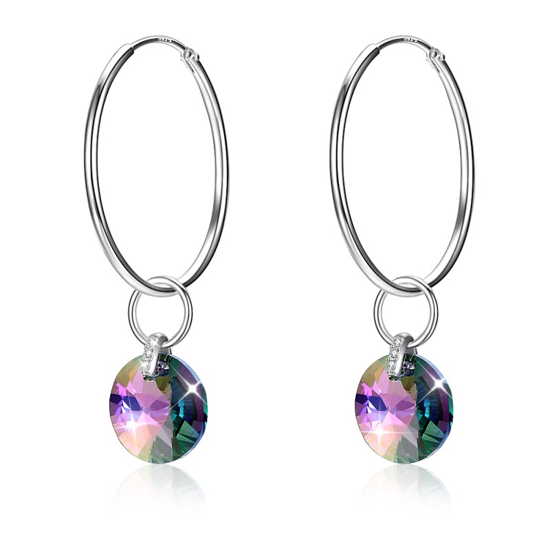 925 silver earrings jewelry with swarovski element