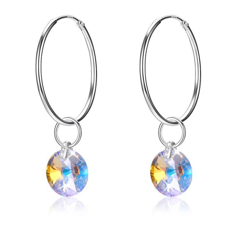 925 silver earrings jewelry with swarovski element