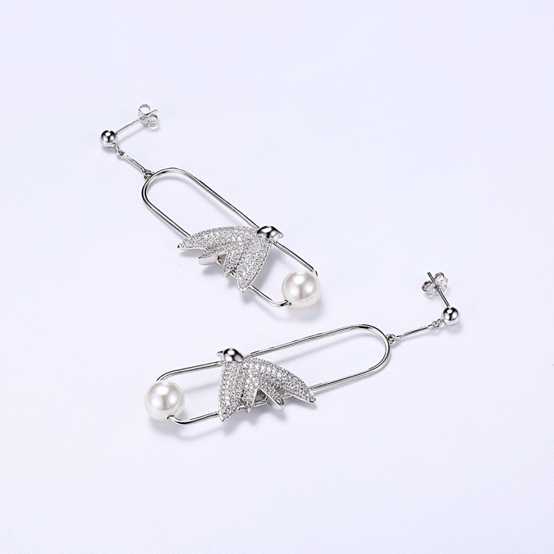 925 silver earrings jewelry with swarovski element