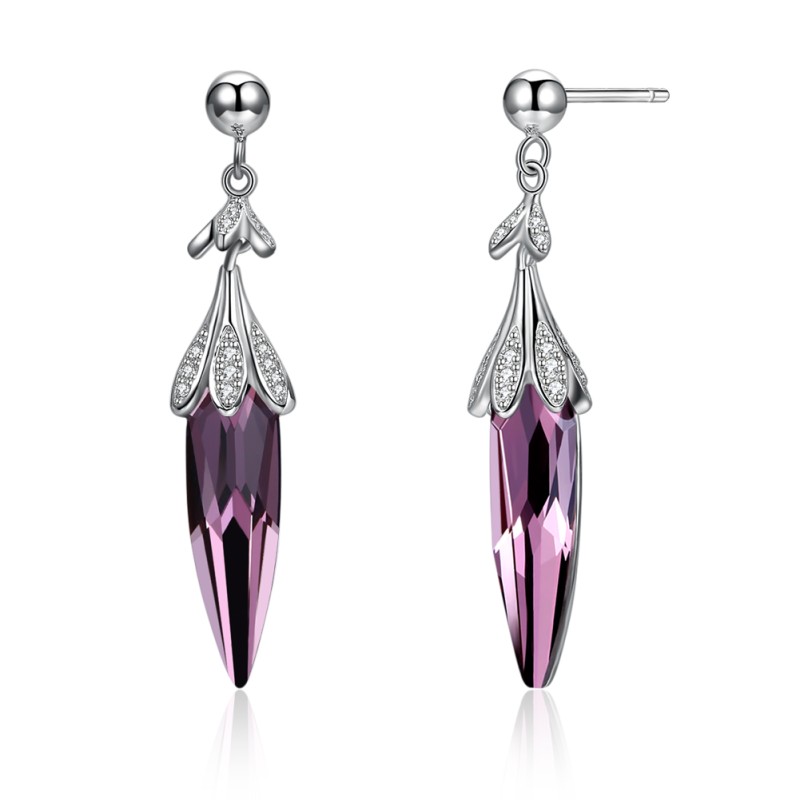 925 silver earrings jewelry with swarovski element