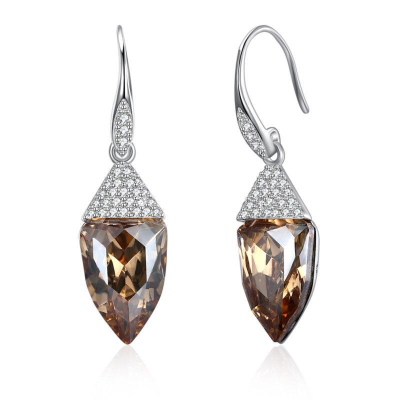 925 silver earrings jewelry with swarovski element