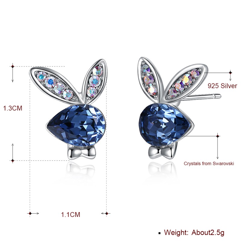 925 silver earrings jewelry with swarovski element