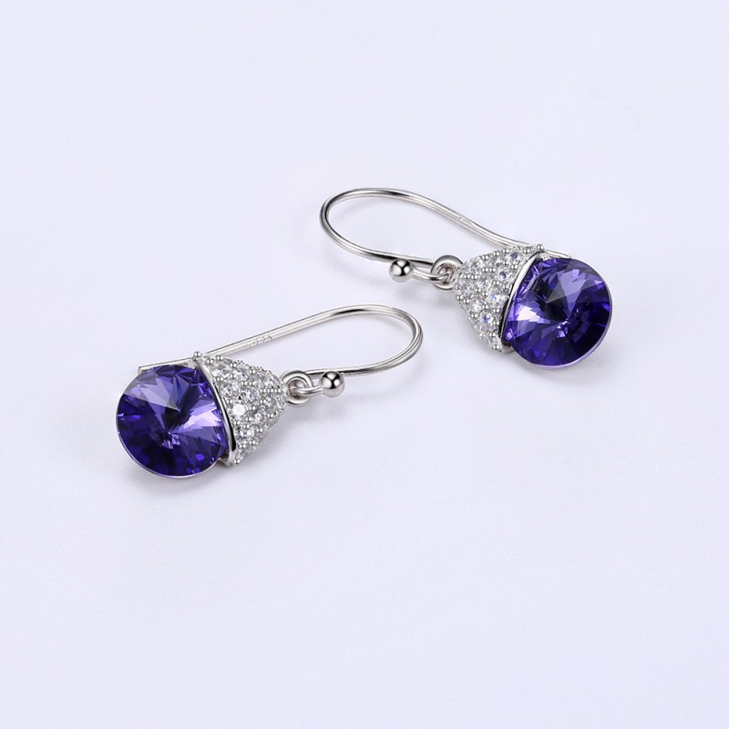 925 silver earrings jewelry with swarovski element