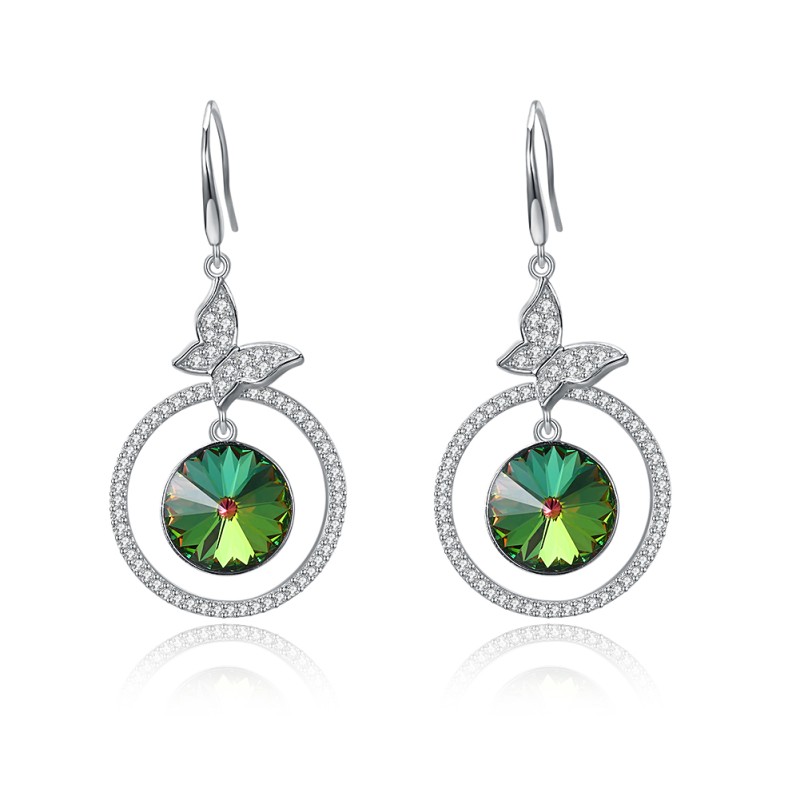 925 silver earrings jewelry with swarovski element