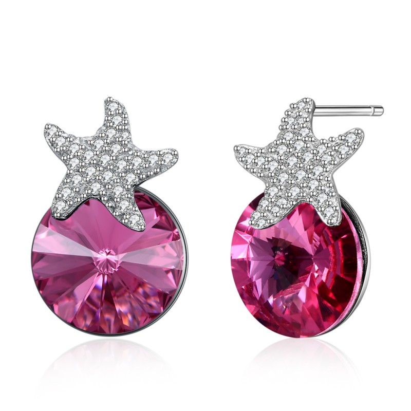 925 silver earrings jewelry with swarovski element