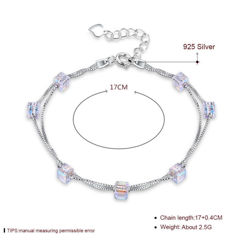 925 silver bracelet with swarovski element