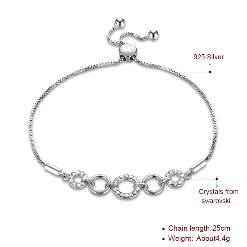 925 silver bracelet with swarovski element